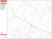 East Orange Wall Map Zip Code Red Line Style 2022